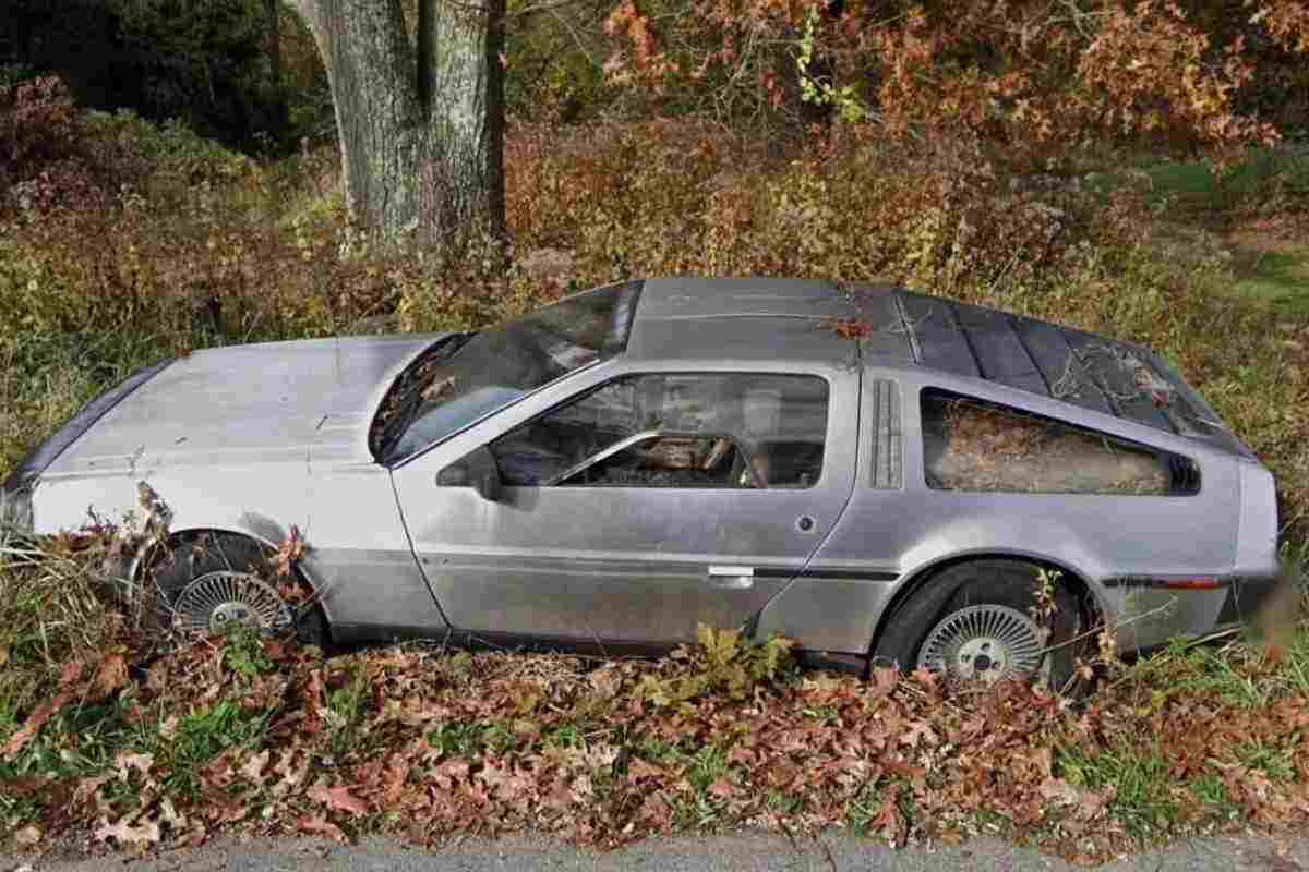 the satellite reveals a car that has been abandoned for years and is worth a fortune