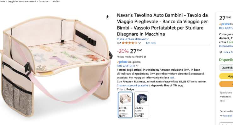 Amazon seggiolino auto