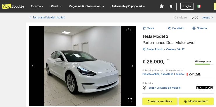 Auto usata Tesla